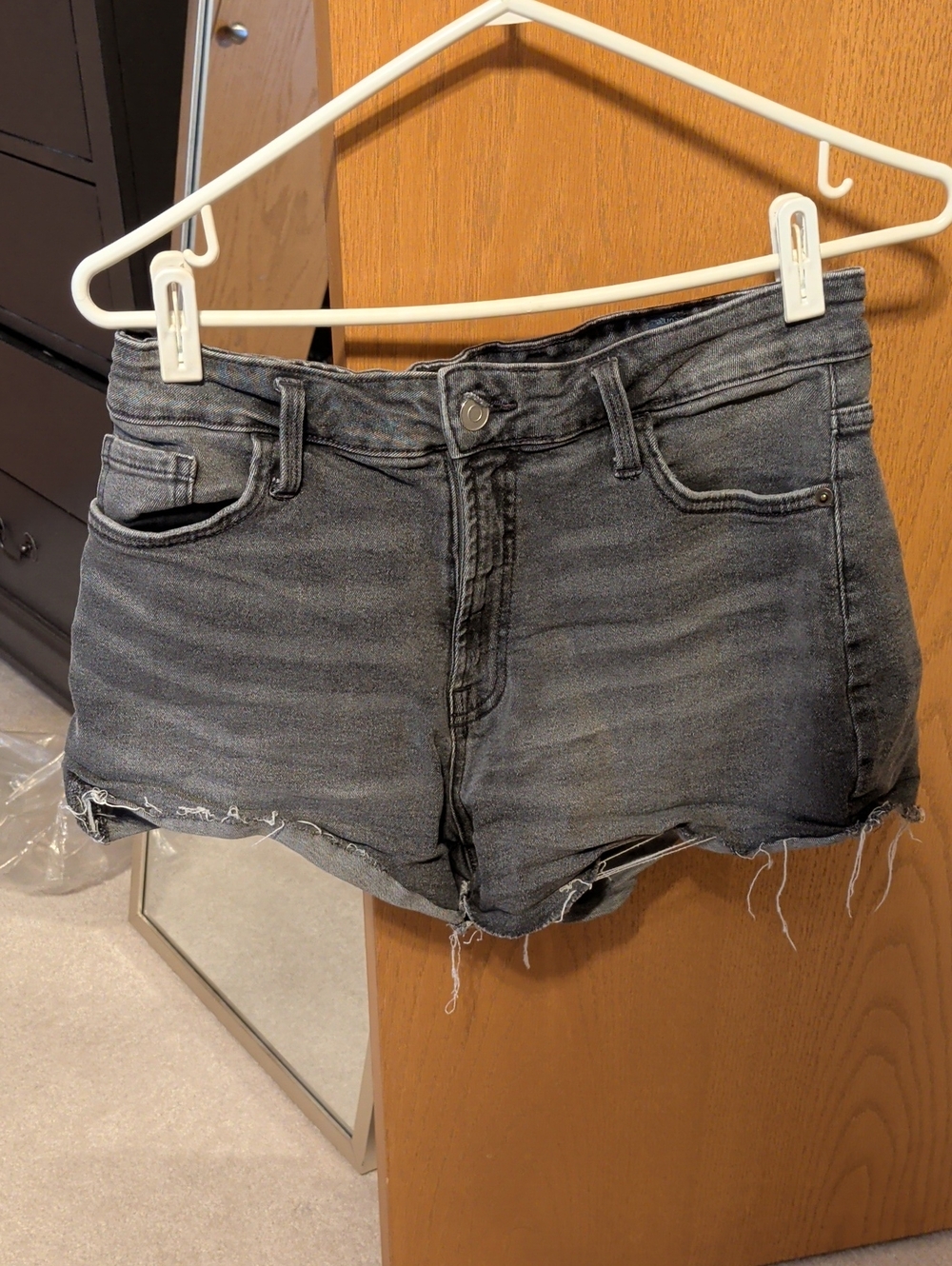 George Black Washed Denim Jean Shorts